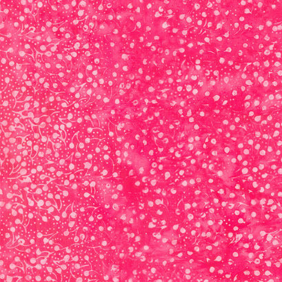 Tropical Oasis Batiks - Berries Pink Geranium Yardage