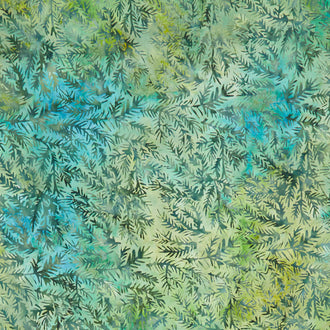 Maple Island Batiks - Sprig Green Lemongrass Yardage