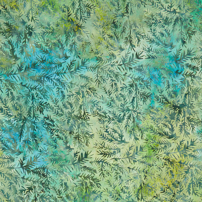 Maple Island Batiks - Sprig Green Lemongrass Yardage