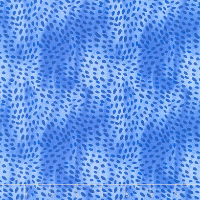 Let the Sea Set You Free - Swirl Dots Blue Yardage