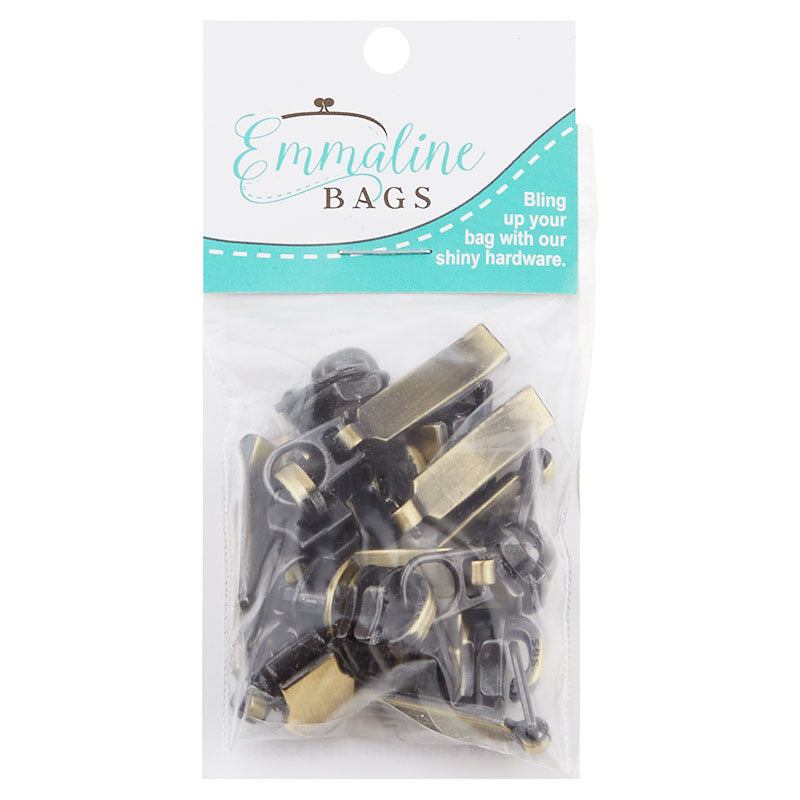 Emmaline #5 Rectangle Slider and Pull 10 Pack - Antique Brass Alternative View #1