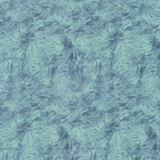 Garden Gate Roosters - Feather Texture Teal Yardage