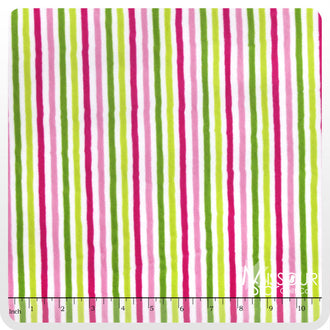 Cuddle® Classic Mini Stripe - Hot Pink/Jade 60" Minky Yardage