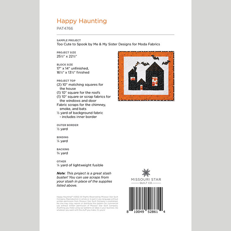 Digital Download - Happy Haunting Quilt Pattern by Missouri Star Alternative View #1