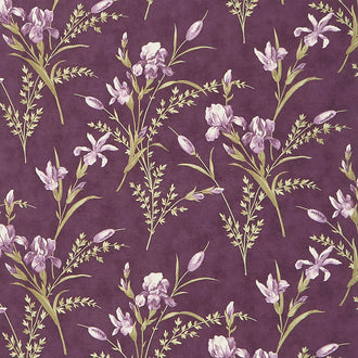 Iris and Ivy - Iris Garden Plum Yardage