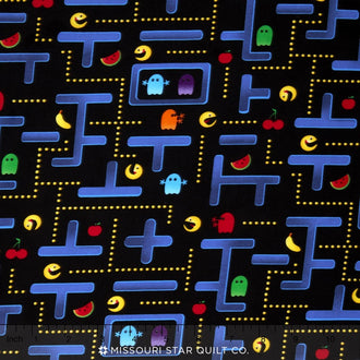Novelty - Pocket Arcade Black Yardage