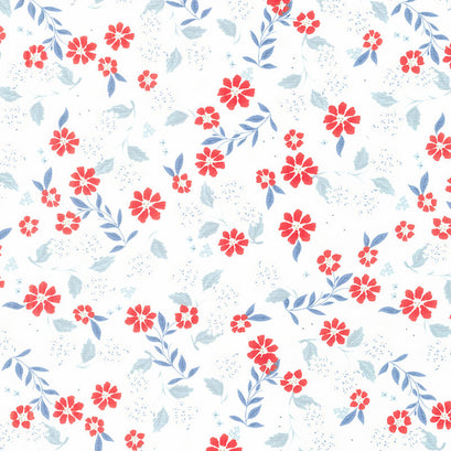 Land of the Brave - Floral Cream Yardage