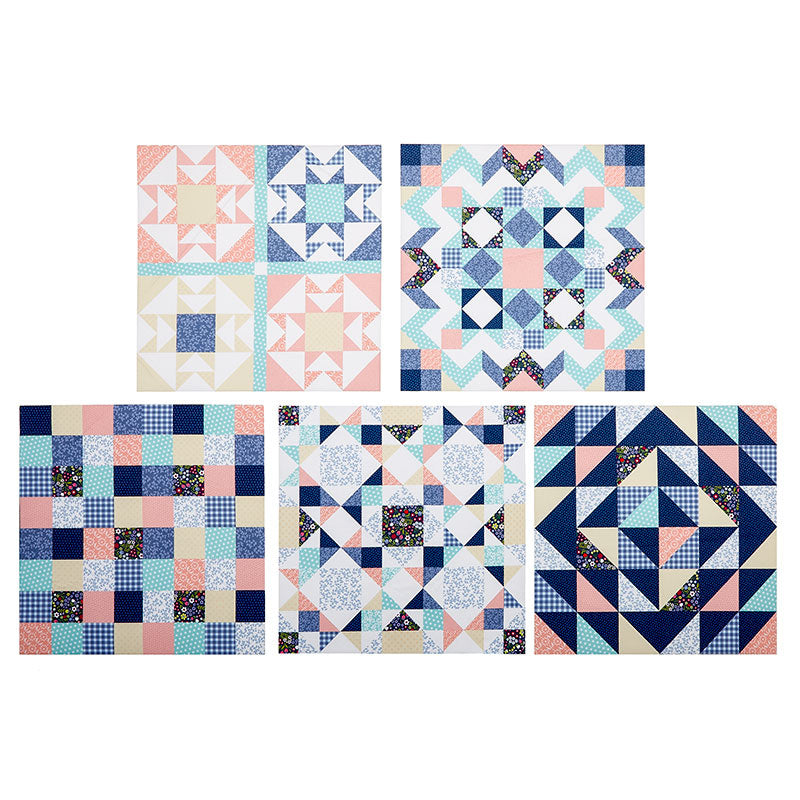Missouri Star Iron-on Patchwork Quilt Blocks - 10" x 10" Cottagecore 5pk Primary Image