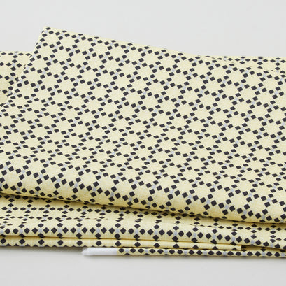 Folk Garden - Square Geometric Yellow 2 Yard Cut