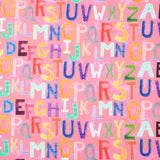 ABC's Of Color - Alphabet Pink Yardage Primary Image