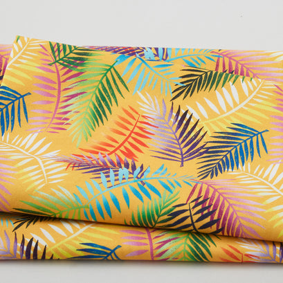 Let's Get Tropical - Tropical Foliage Yellow 2 Yard Cut
