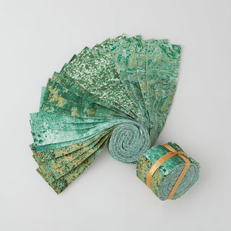 Green Metallic Favorites 2.5" Strips - 20 Piece