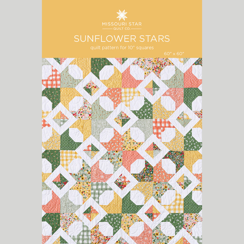 Sunflower Stars Quilt Pattern by Missouri Star Traditional | Missouri Star Quilt Co.