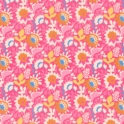 Eden - Flower Trail Hot Pink Yardage