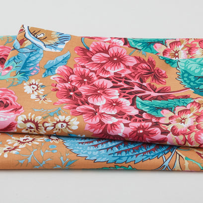 Kaffe Fassett - Stash Rose and Hydrangea Ochre 2 Yard Cut