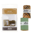 Walk, Don't Run Key Fob Kit - Rustic Plaid Cork & Eucalyptus Pebble Faux Leather Alternative View #1