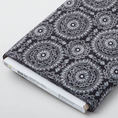 London Calling 11 Cotton Lawn - Black Mandala 10 Yard Bolt