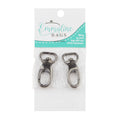Emmaline 1/2" Designer Profile Swivel Snap Hooks - Set of Two Gunmetal Alternative View #1