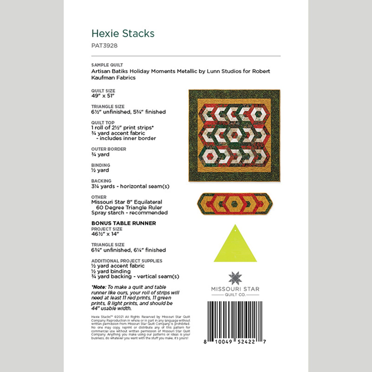 Digital Download - Hexi Stacks Quilt Pattern by Missouri Star Alternative View #1