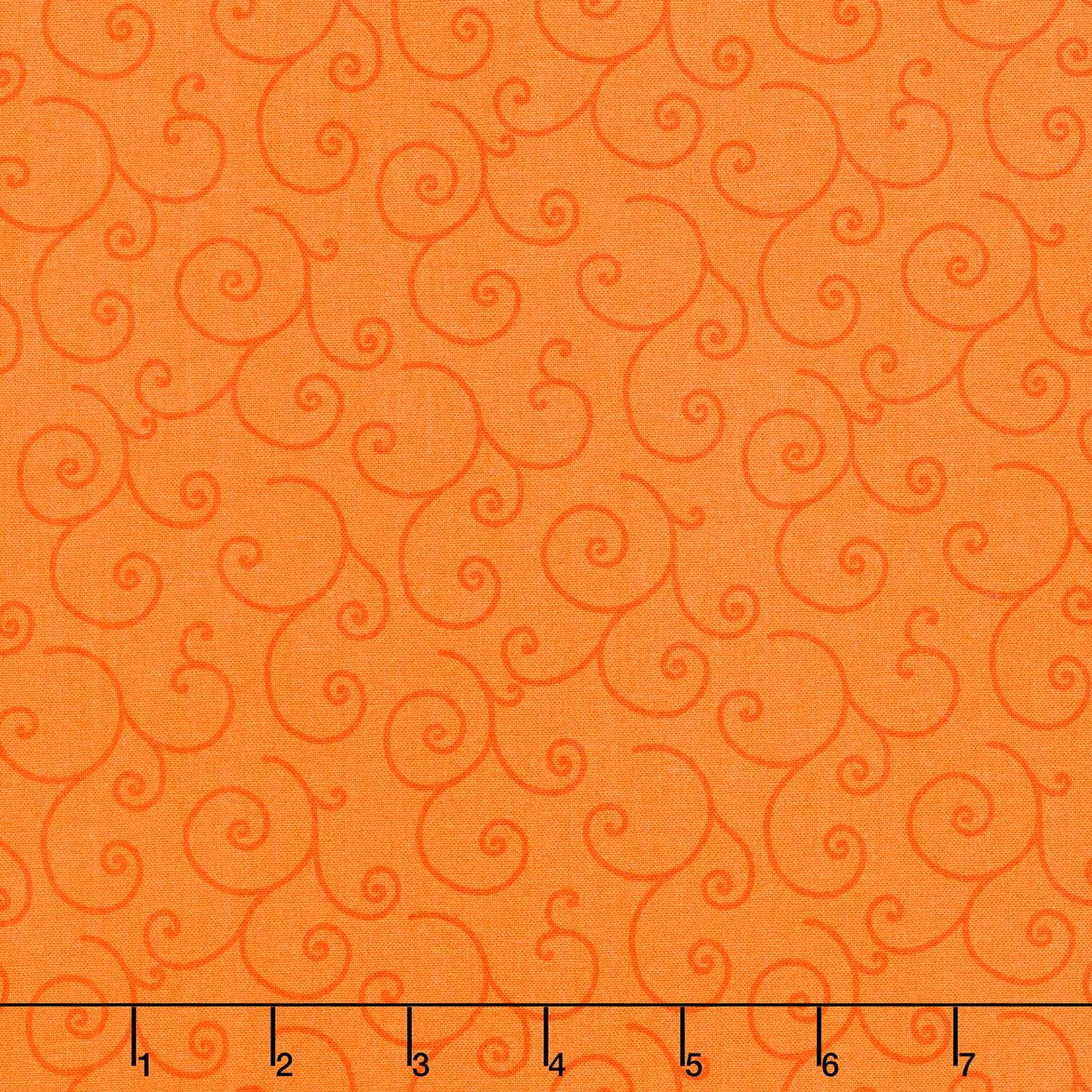 Kimberbell Basics - Scroll Orange Tonal Yardage Primary Image