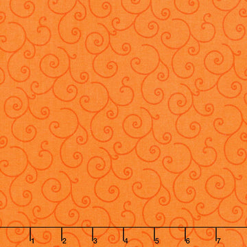 Kimberbell Basics - Scroll Orange Tonal Yardage Primary Image