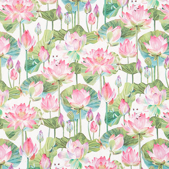 Water Lilies - Feature Floral Cream Multi Yardage