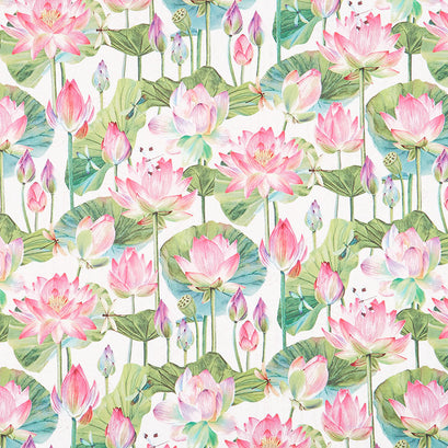 Water Lilies - Feature Floral Cream Multi Yardage