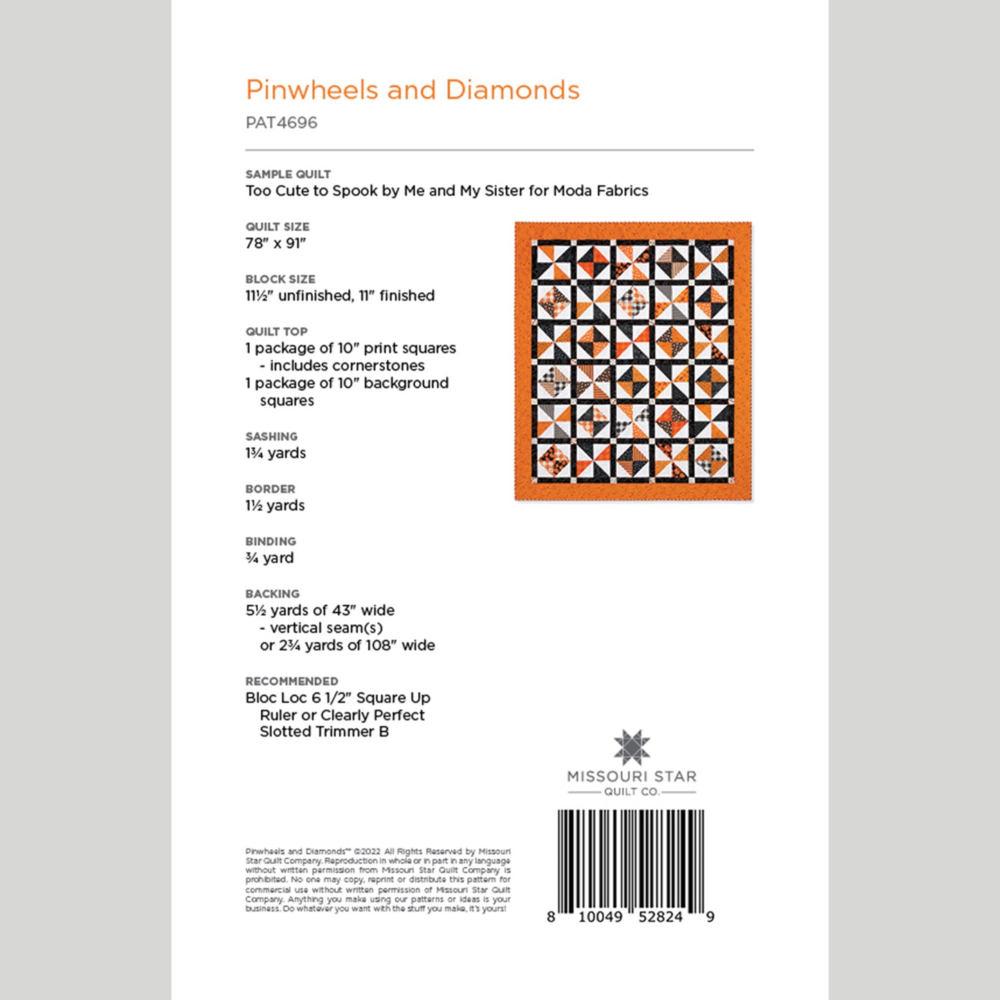 Digital Download - Pinwheels and Diamonds Quilt Pattern by Missouri Star Alternative View #1