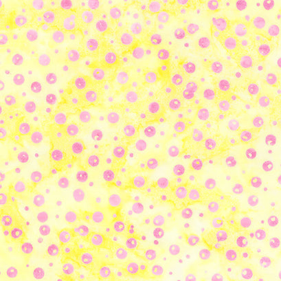 Paisley Got Mod Batiks - Small Dots Yellow Banana Yardage
