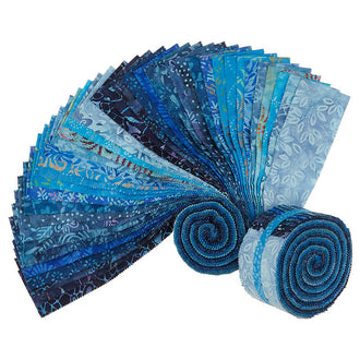 Java Batiks Blues Favorites 2.5" Strips