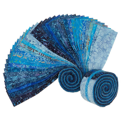 Java Batiks Blues Favorites 2.5" Strips