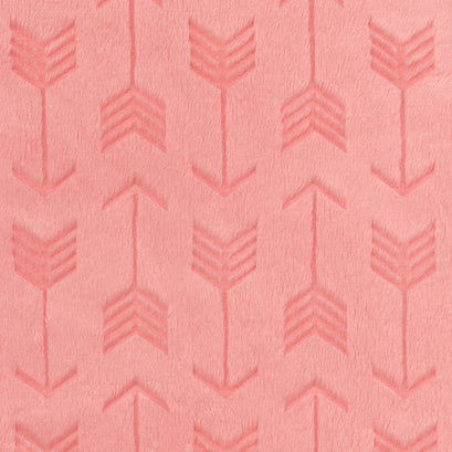 Cuddle® Embossed Arrow - Coral 60" Minky Yardage