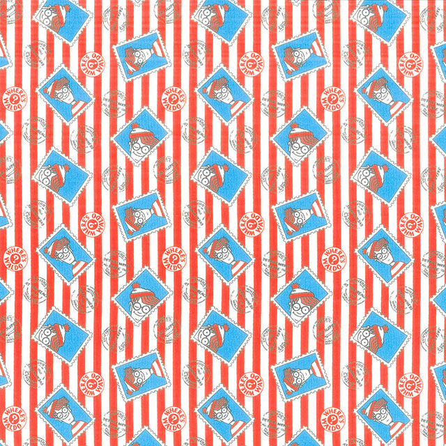 Where is Waldo - Stamp Stripe Multi Yardage Primary Image