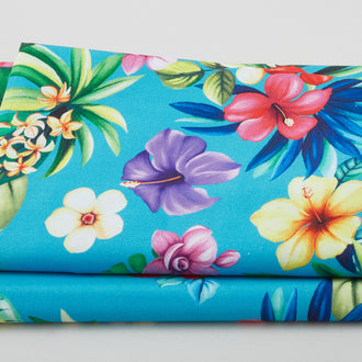 Let's Get Tropical - Aloha Turquoise 2 Yard Cut