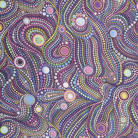 Effervescence - Dots Mardi Gras Digitally Printed 108" Wide Backing