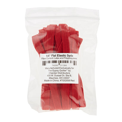 Elastic 1/4" - Red 5 yards