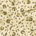 Eliza - Floral Vine Latte Metallic Yardage Alternative View #1