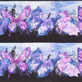 Elysian - Butterfly Border Purple Yardage