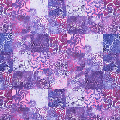 Pattern Patchwork Purple Elysian - Patchwork Purple Yardage