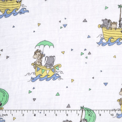 Embrace - Double Gauze Noah's Ark Opal Yardage