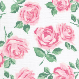 Embrace - Double Gauze Rose Garden Pink Yardage Primary Image