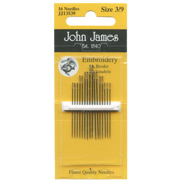 John James Embroidery / Crewel Needles - Assorted Sizes 3/9 (16 ct)
