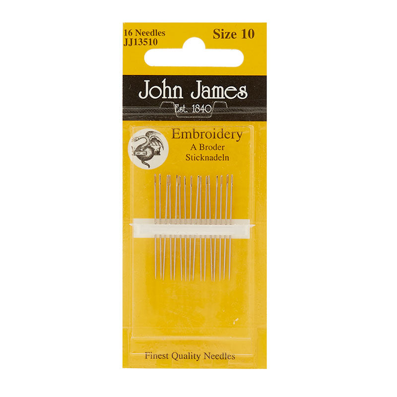 Embroidery / Crewel Needles - Size 10 (16 ct) from John James Item