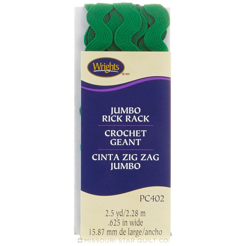 Emerald Jumbo Rick Rack (2 1/2 yard package)