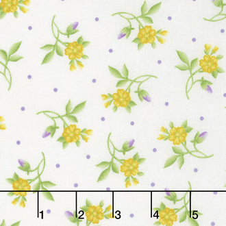 Emma's Garden - Little Flowers Cream Yardage