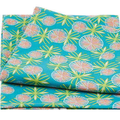 Enchanted - Circle Circle Turquoise 2 Yard Cut