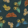 English Garden - Monarch Navy Linen Canvas Metallic Yardage Primary Image