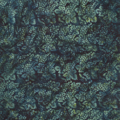 English Manor Batiks - Grapes Dark Forest Yardage