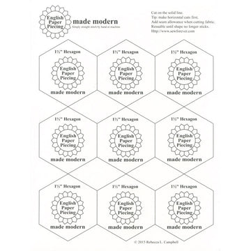 English Paper Piecing Made Easy - 1-1/2" Hexagons