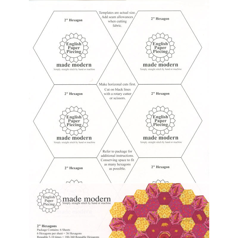 English Paper Piecing Made Modern - 2" Hexagons Alternative View #1